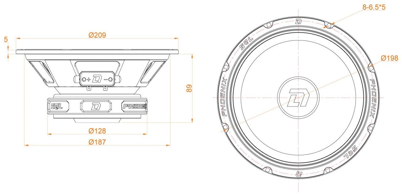 DL Audio среднечастотная АС Phoenix SQL 200