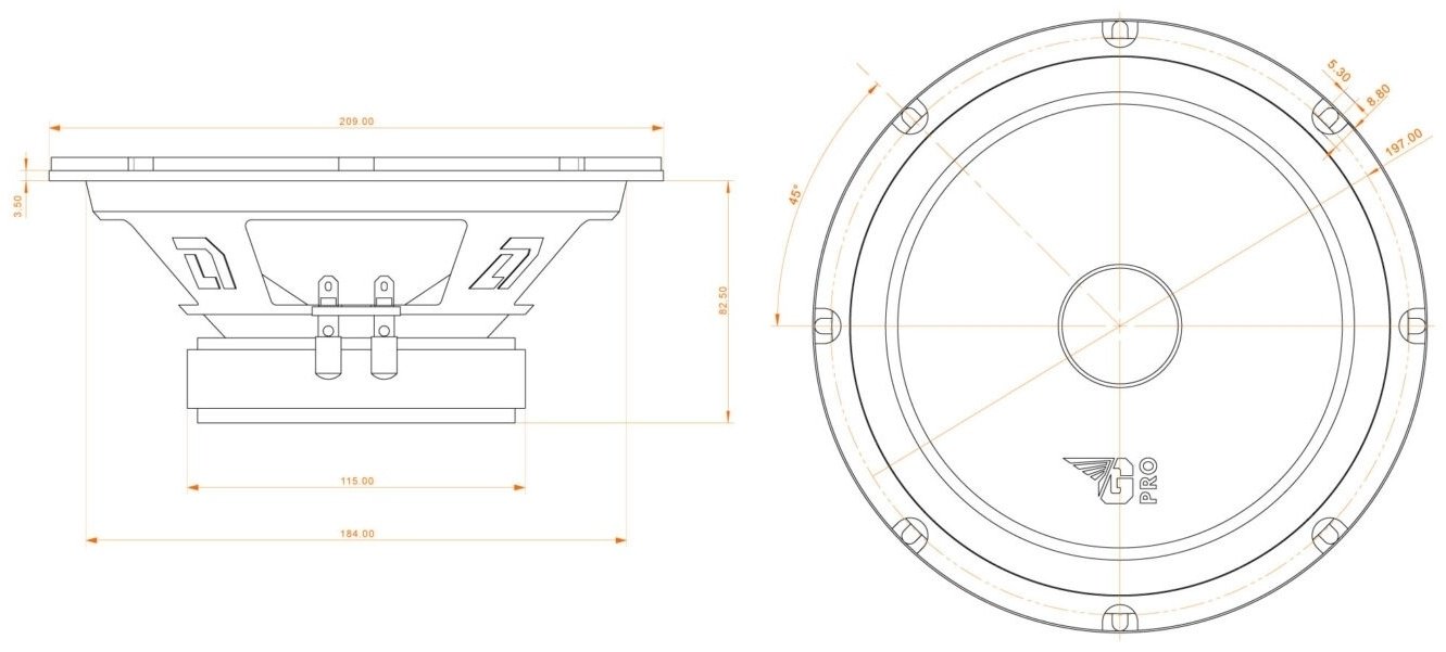 DL Audio среднечастотная АС Gryphon Pro 200 Midbass