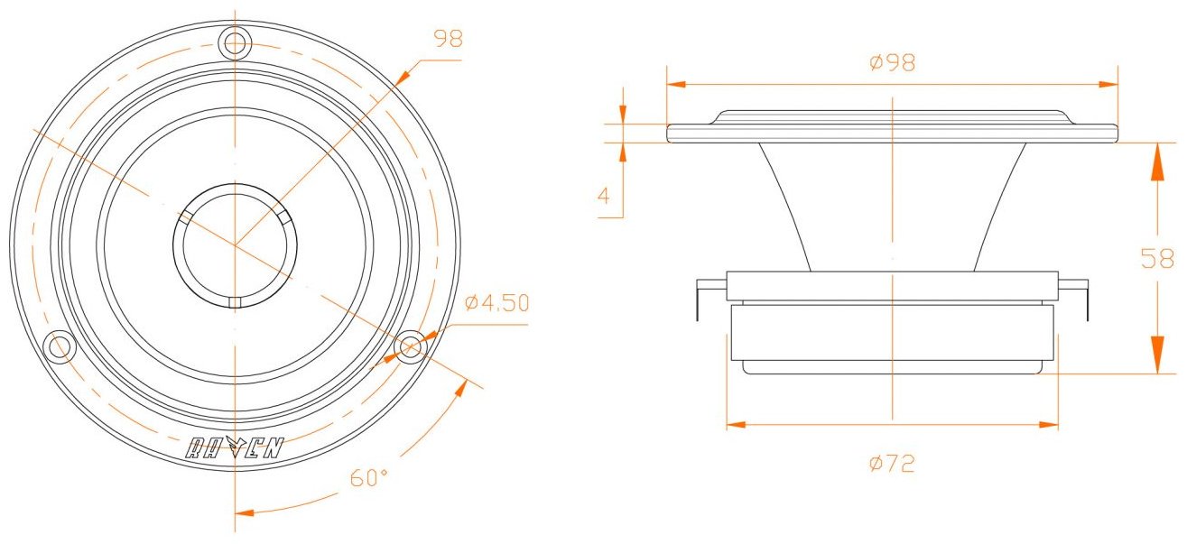 DL Audio высокочастотная АС Raven TW-03 V.2