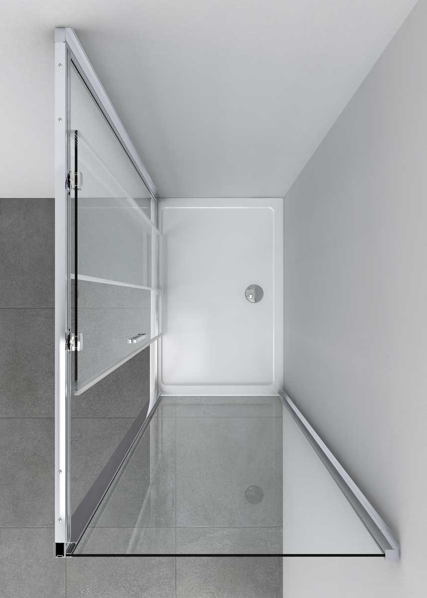 Душевое ограждение KABINKA.KZ двухстенное VSR-3SO9014CLB, 1400х1950 мм