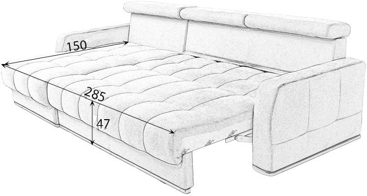 Диван Nilstone Камелот 2Я-3Ф бежевый купить,952045