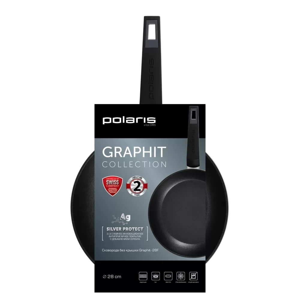 Сковорода Polaris Graphit-28F 28 см - ForteMarket Сковорода Polaris Graphit-28F 28 см купить,0