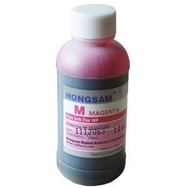 Чернила DCTec Hongsam Magenta для HP DesignJet T610/T790/T1100 200мл пурпурные