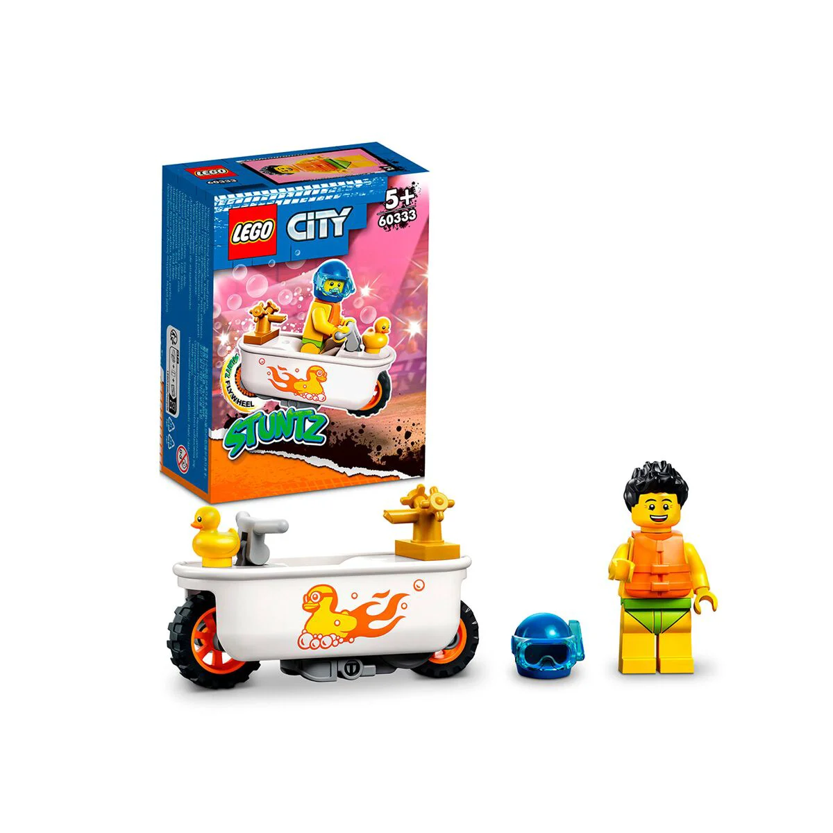 Конструктор Lego City Каскадерский мотоцикл для игры в ванной 60333