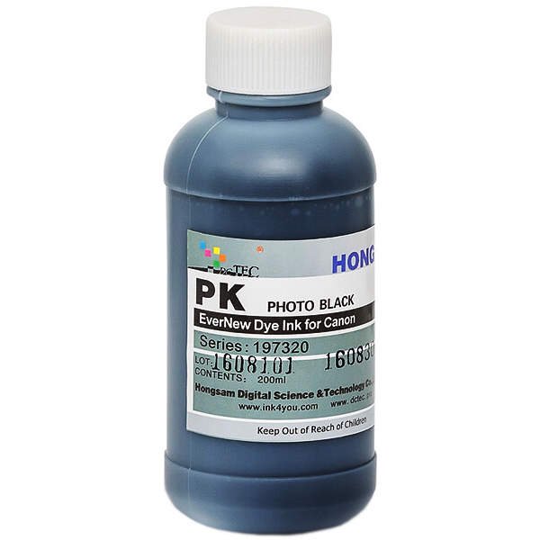 Чернила DCTec Hongsam для плоттеров Canon imagePROGRAF iPF670/770 Photo Black 200мл черные