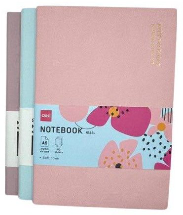 Ежедневник DELI Free, A5, 80 л, розовый купить,NaN