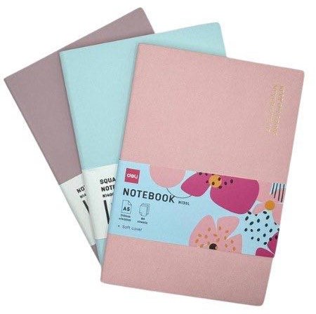 Ежедневник DELI Free, A5, 80 л, розовый