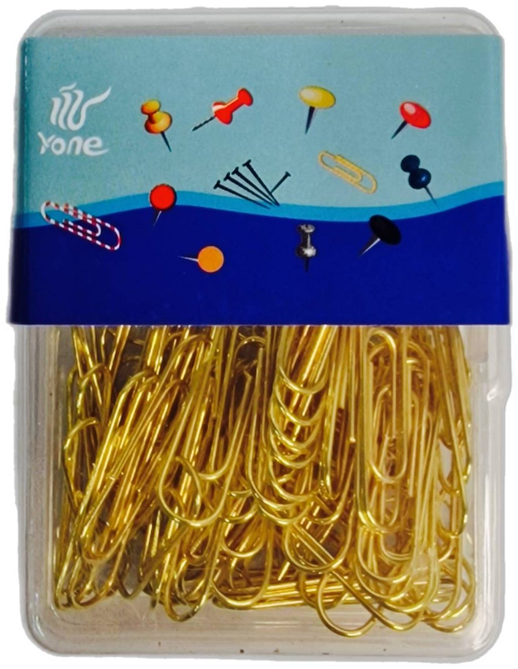 Скрепки Yone Gold70, 70 шт, 30 мм, золотой купить,NaN