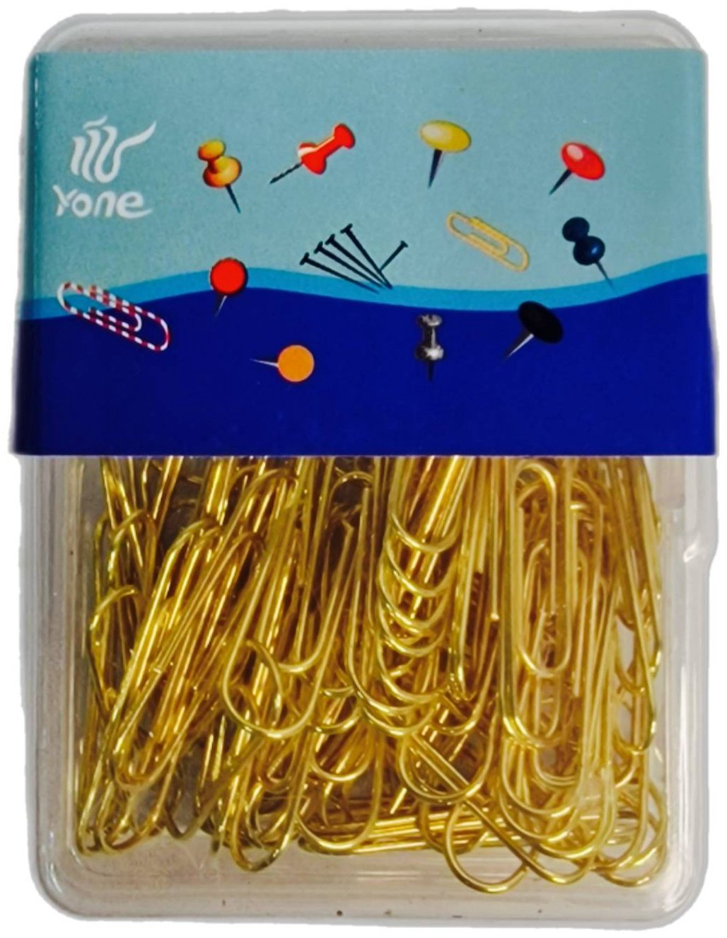 Скрепки Yone Gold70, 70 шт, 30 мм, золотой купить,NaN