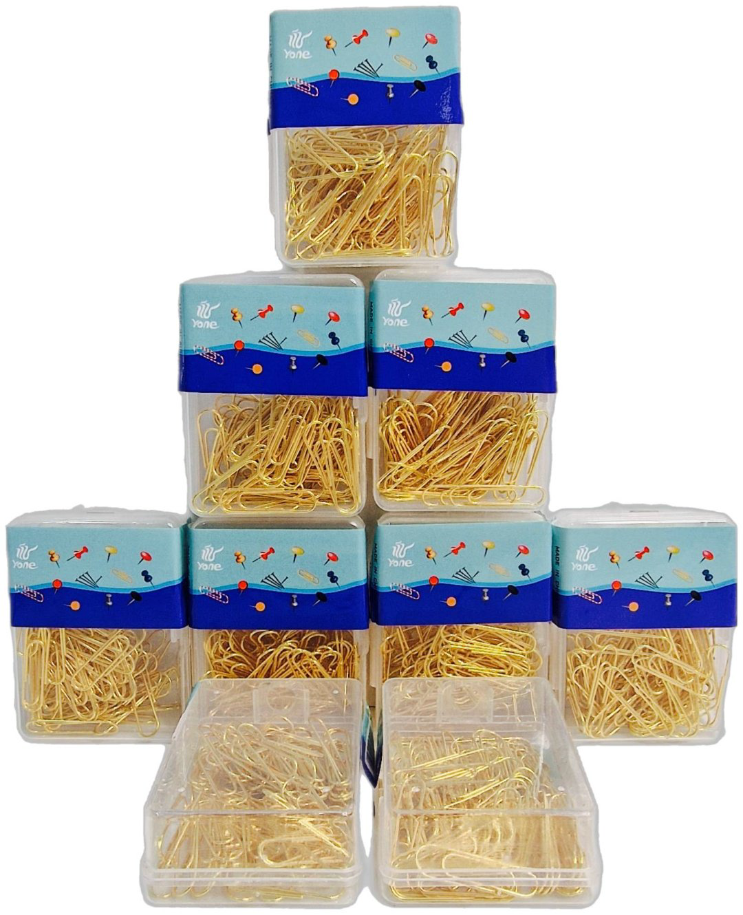 Скрепки Yone Gold70, 70 шт, 30 мм, золотой купить,NaN