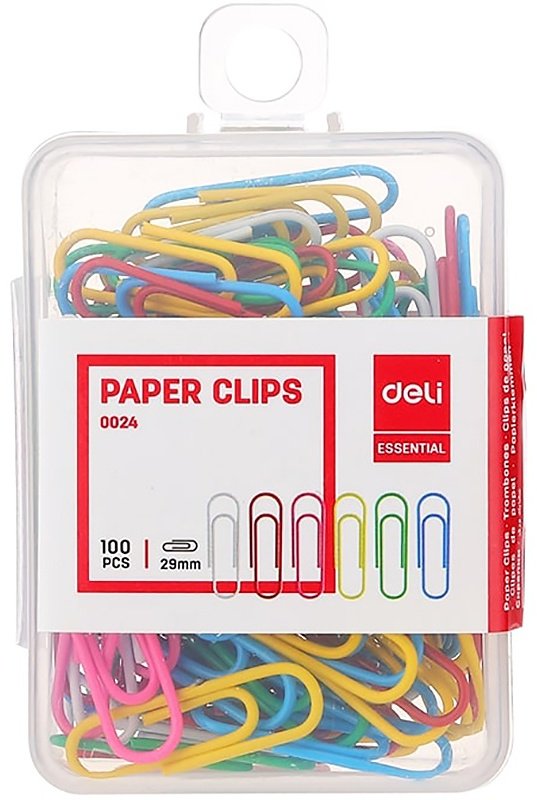 Скрепки DELI 292-0024, 100 шт, 29 мм купить,NaN