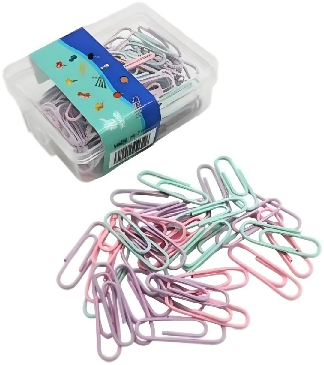 Скрепки Yone Pastel multicolor 70, 70 шт, 30 мм, мультиколор купить,NaN