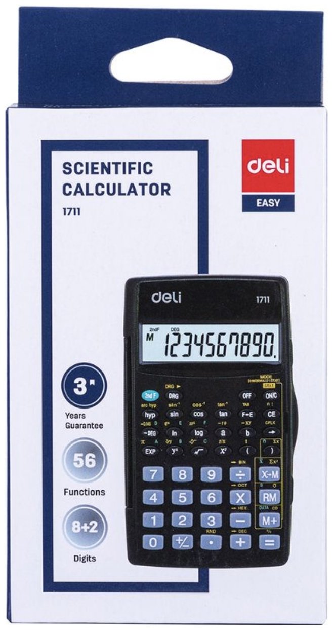 DELI 1711, 8-разрядный, черный