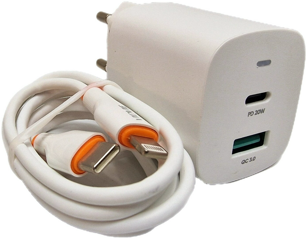 Зарядное устройство Vidvie PLE248 USB, USB Type-C белый