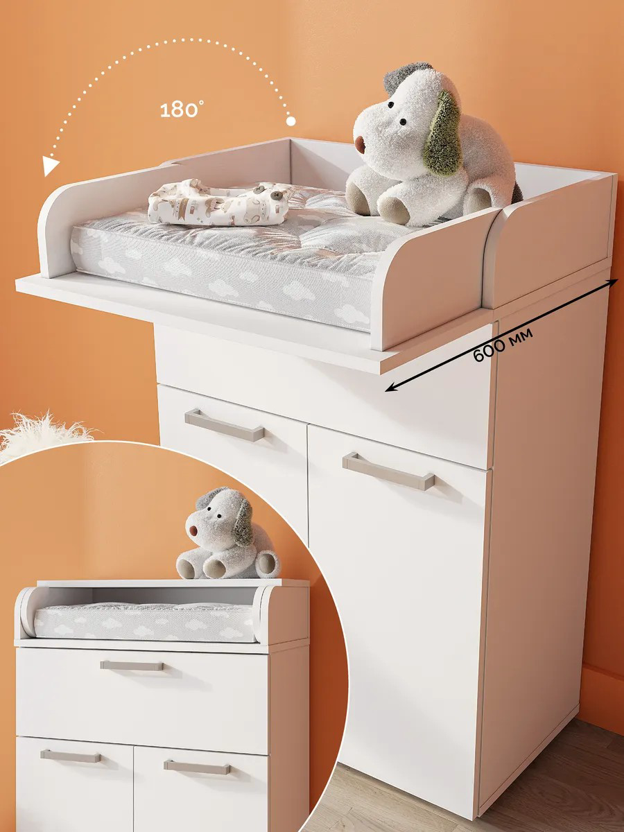 Комод пеленальный MassLite Колибри BHK12457 белый купить,NaN