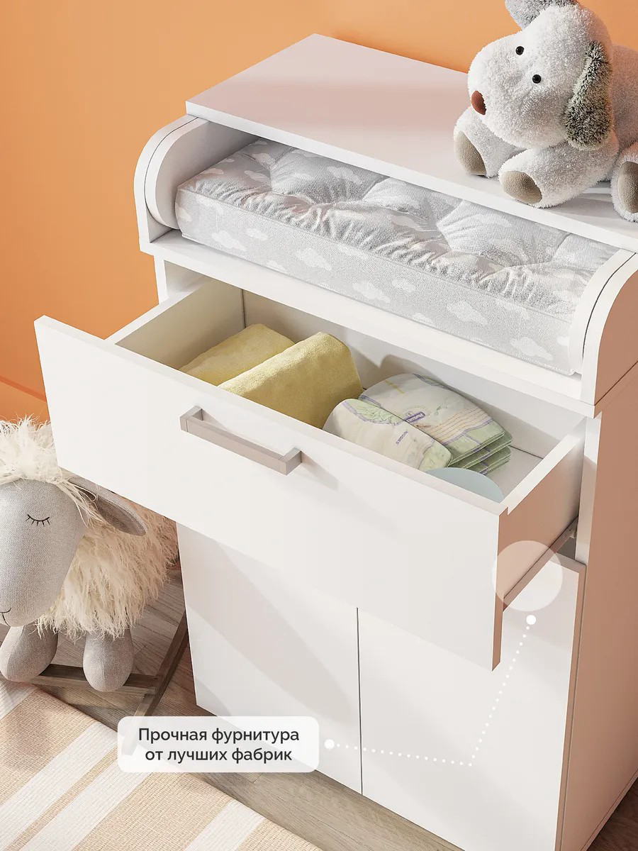 Комод пеленальный MassLite Колибри BHK12457 белый купить,NaN