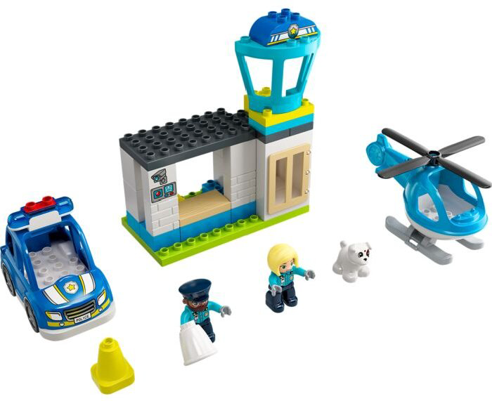 Конструктор Lego Duplo Полицейский участок и вертолёт 10959 40 деталей