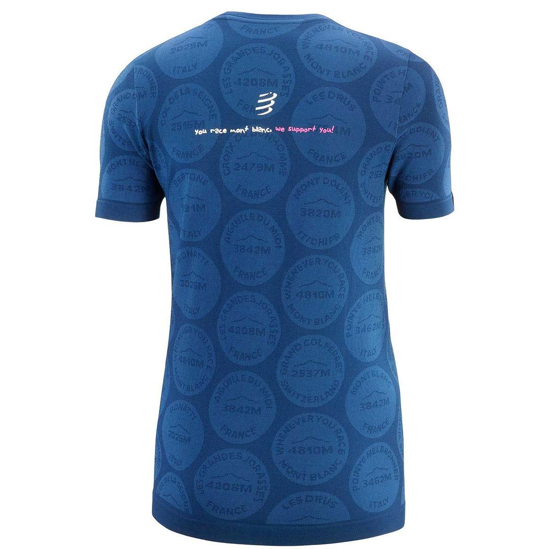 Футболка женская Compressport Badges Mont Blanc 2020 AW00010L синяя XS купить,NaN