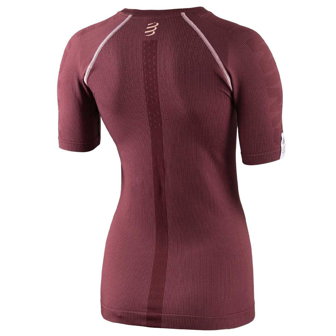 Футболка женская Compressport  Born To Swim Bike Run/AM00037L- бордовая XS купить,NaN