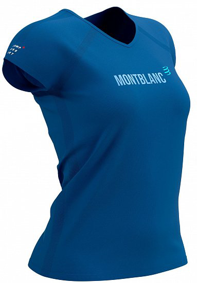 Футболка женская Compressport Training Mont Blanc 2021 AW00107L синяя L купить,NaN