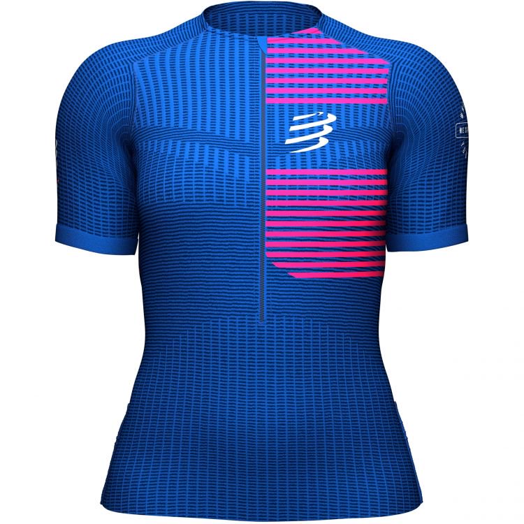 Футболка женская Compressport Tri Postural AW00091B синяя M купить,NaN