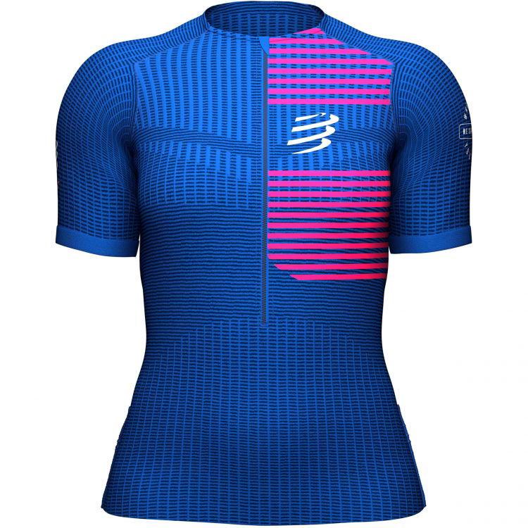 Футболка женская Compressport Tri Postural AW00091B синяя M купить,NaN