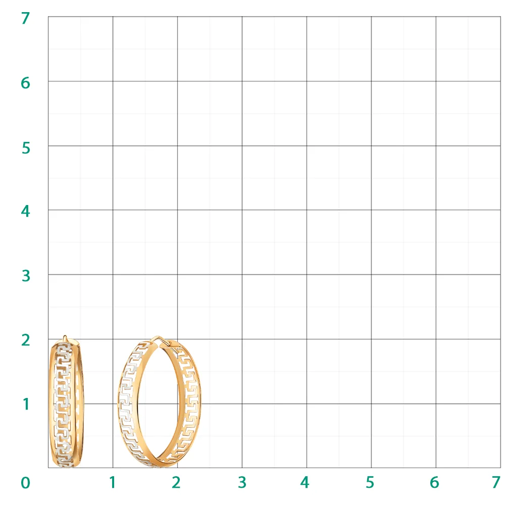 Серьги конго Атолл A20558 золото 2.75гр купить,175000