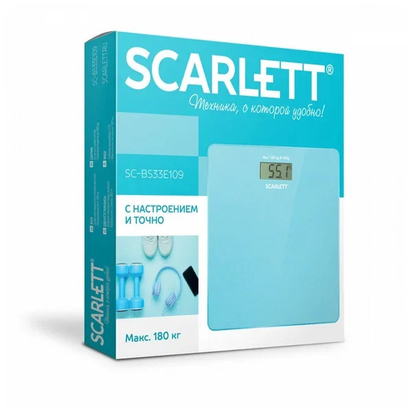 Весы напольные Scarlett SC-BS33E109 голубые - ForteMarket Весы напольные Scarlett SC-BS33E109 голубые купить,0
