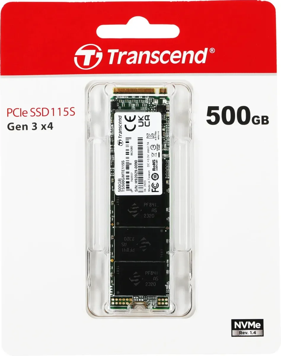 SSD накопитель Transcend TS500GMTE115S 500Gb купить,0