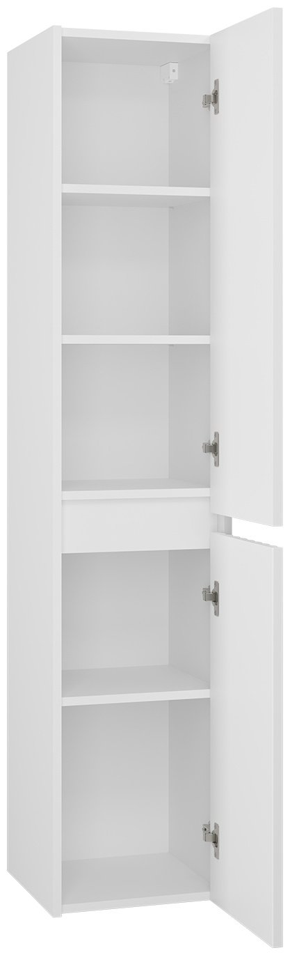 Шкаф-пенал навесной Brevita BALATON-35 BAL-05035-01-2П, 35x34x163 см, белый купить,NaN