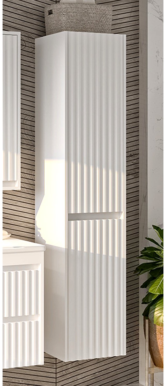 Шкаф-пенал навесной Brevita BALATON-35 BAL-05035-01-2П, 35x34x163 см, белый