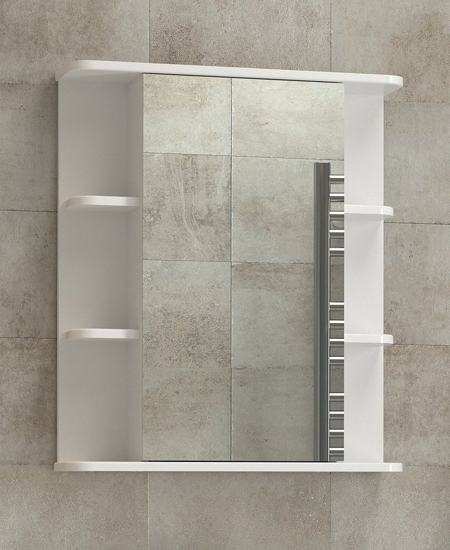 Шкаф зеркальный навесной Kabinka.kz Nova 60x15.6x70см белый купить,NaN