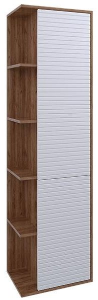 Шкаф навесной AVK Леона 2.0, 35x27x160 см, белый, коричневый