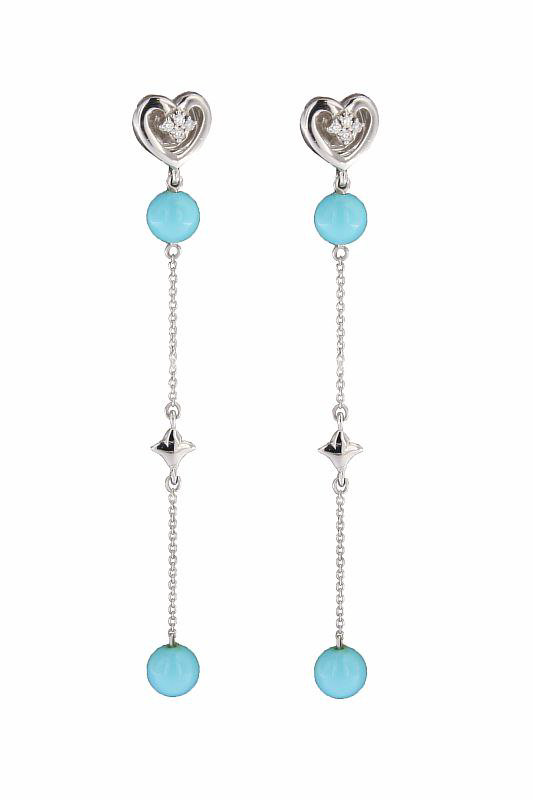 Серьги Damiani 11870/7877 д 2,6гр 0,04ct. купить,NaN