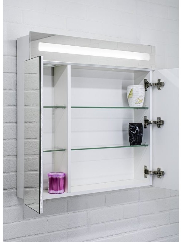 Шкаф зеркальный навесной KABINKA.KZ DV8005HZ, 62.2x14.8x72 см, белый