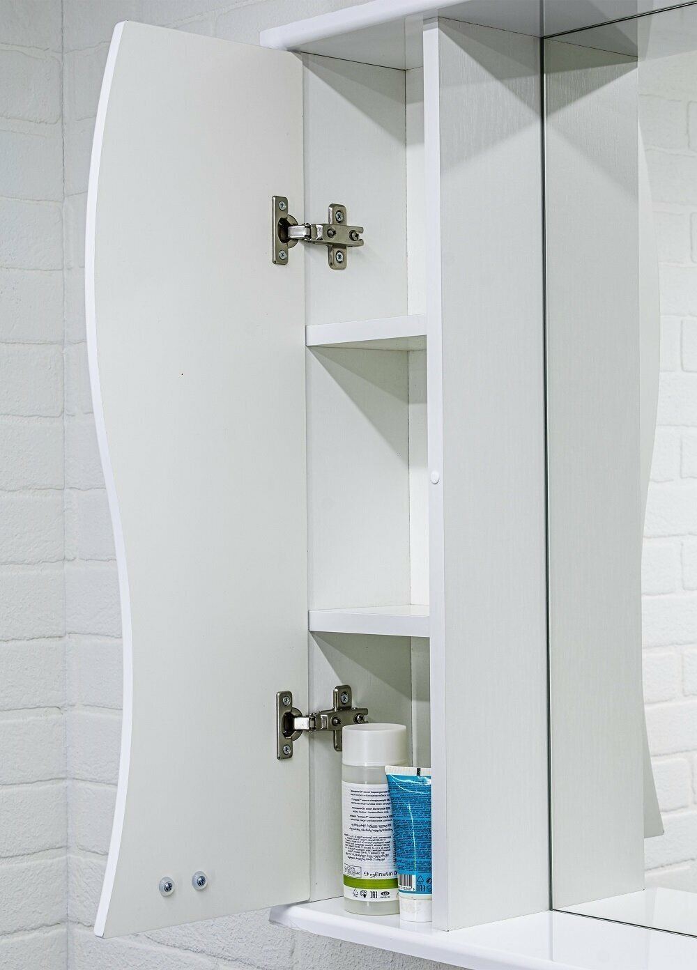 Шкаф зеркальный навесной KABINKA.KZ DA1042HZ, 51.6x15.5x70 см, белый