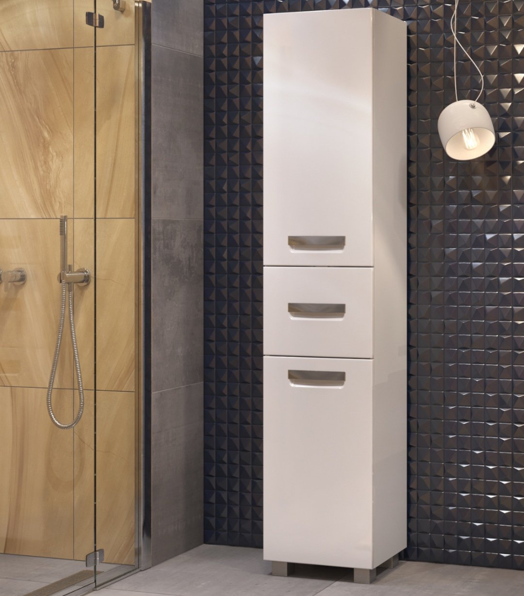 Шкаф-пенал напольный KABINKA.KZ Plaza 400, 40x29x188 см, белый