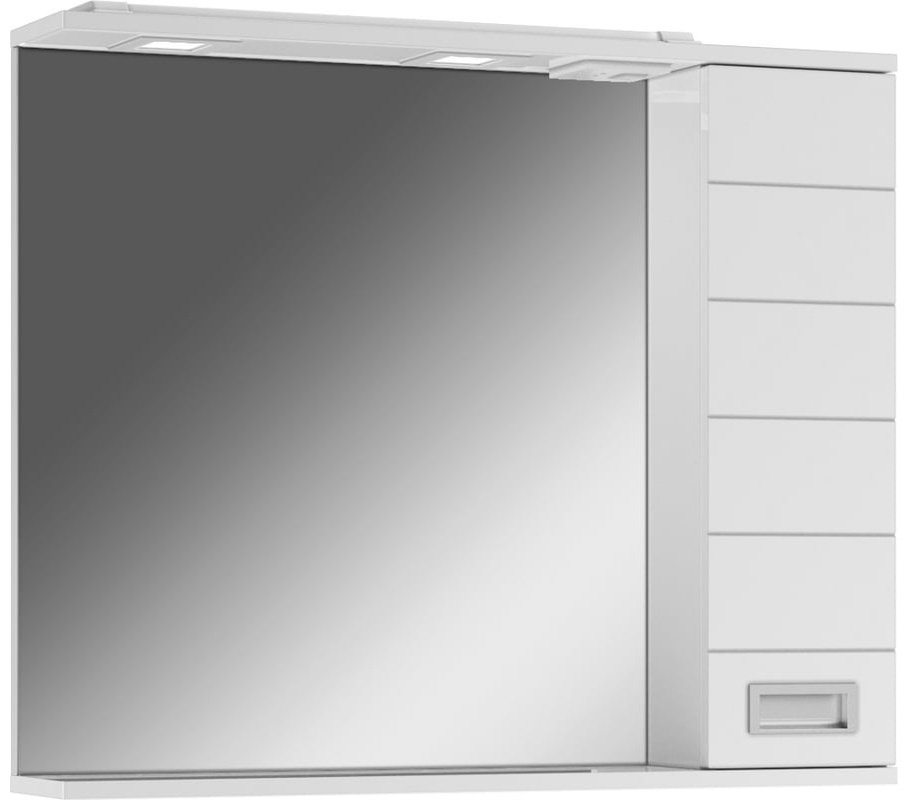 Шкаф зеркальный навесной KABINKA.KZ DC5011HZ, 80.4x14.9x68.8 см, белый купить,NaN