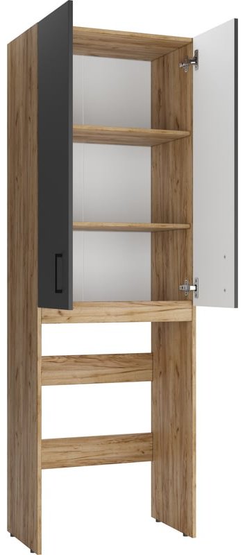 Шкаф-пенал напольный KABINKA.KZ Байтерек , 66.1x38.7x197.1 см, коричневый, графит