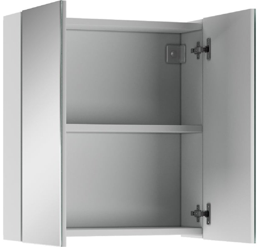 Шкаф зеркальный навесной KABINKA.KZ DM2303HZ, 50x14.1x55.5 см, белый