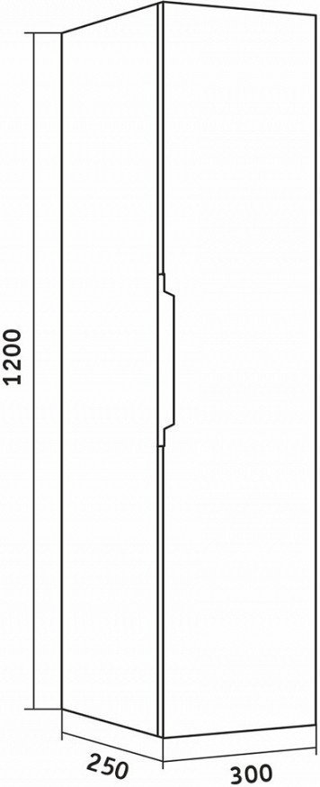 Grossman "ФОРТА-30 см" , 30x25x120 см, коричневый купить,NaN