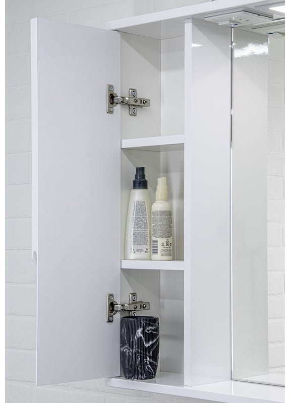 Шкаф зеркальный навесной KABINKA.KZ DO1906HZ, 65.4x15.3x67.4 см, белый