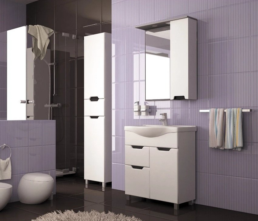 Шкаф-пенал напольный Mixline ПРОМЕТЕЙ-35, 35x32x186 см, белый купить,NaN