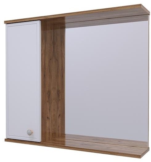 Шкаф навесной AVK Катрин, 70x17.5x70 см, белый, коричневый