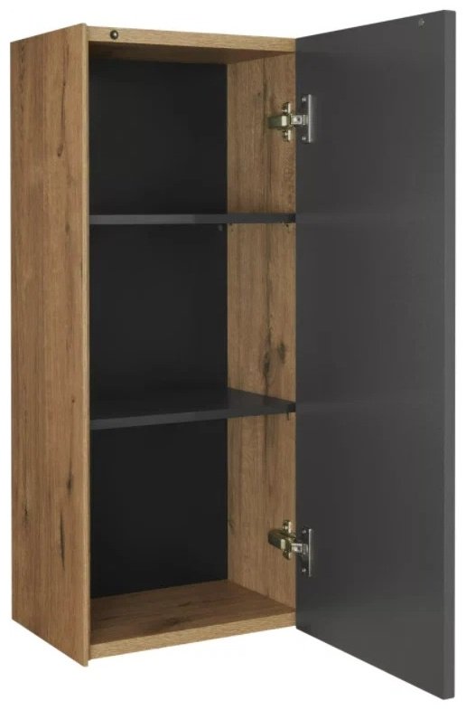 Шкаф навесной Акватон K0000093528 35x25x80см серый купить,NaN