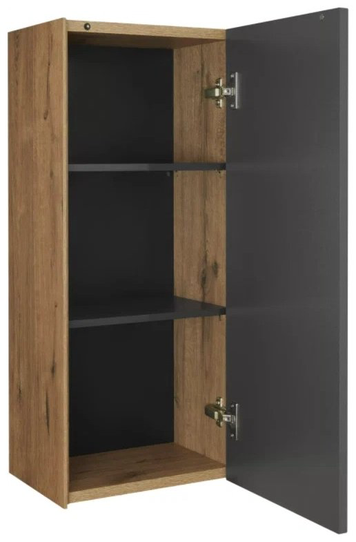 Шкаф навесной Акватон K0000093528 35x25x80см серый купить,NaN
