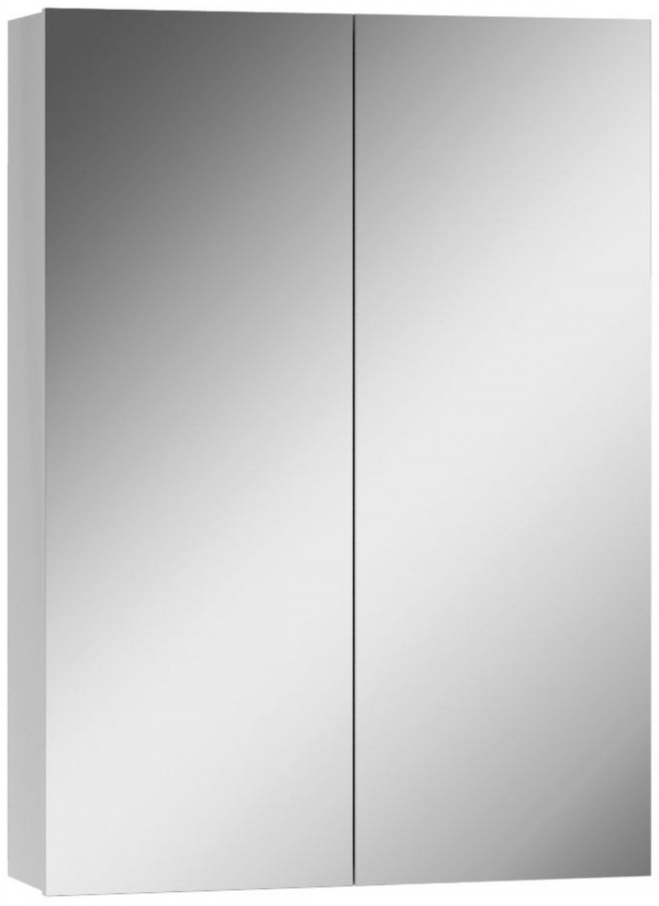 Шкаф зеркальный навесной Айсберг Норма 50 2 двери, 50x14.1x69.5 см, белый