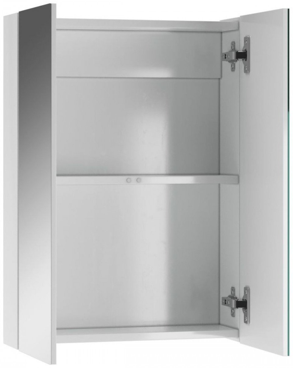 Шкаф зеркальный навесной Айсберг Норма 50 2 двери, 50x14.1x69.5 см, белый