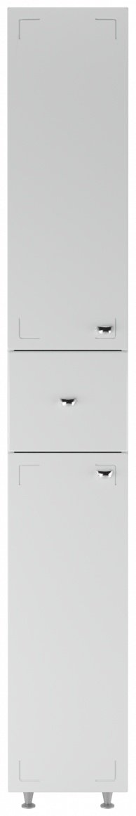 Шкаф-пенал напольный KABINKA.KZ 30 Классик с верхним ящиком В1 левый, 30x31.6x200 см, белый