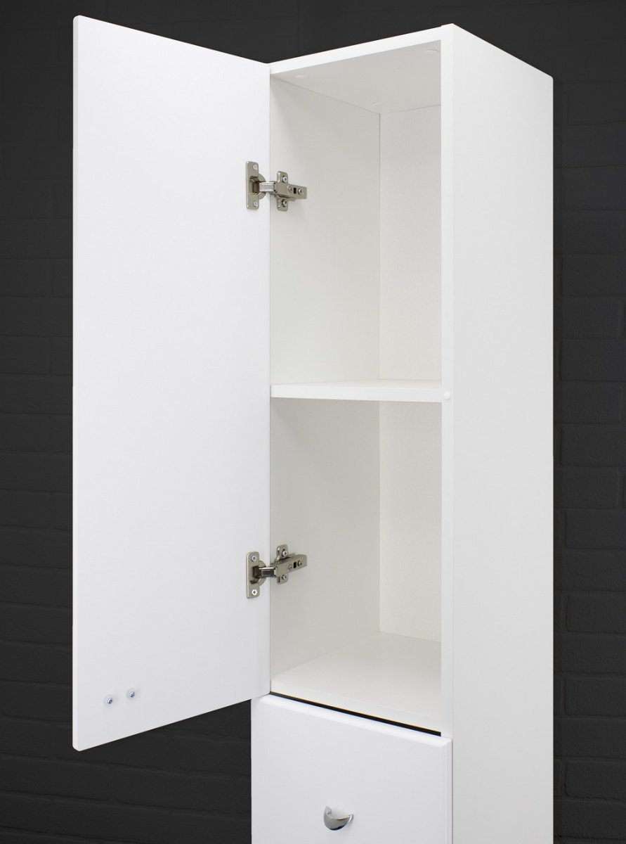 Шкаф-пенал напольный KABINKA.KZ 30 Классик с верхним ящиком В1 левый, 30x31.6x200 см, белый